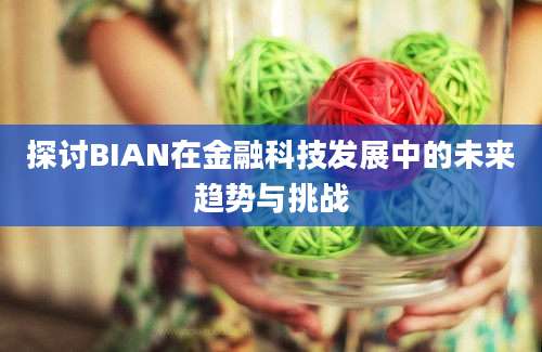 探讨BIAN在金融科技发展中的未来趋势与挑战