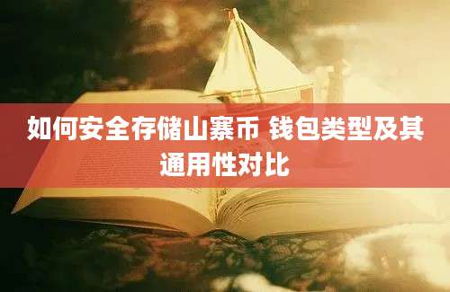 如何安全存储山寨币 钱包类型及其通用性对比