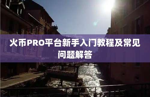 火币PRO平台新手入门教程及常见问题解答