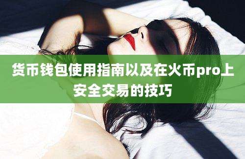 货币钱包使用指南以及在火币pro上安全交易的技巧